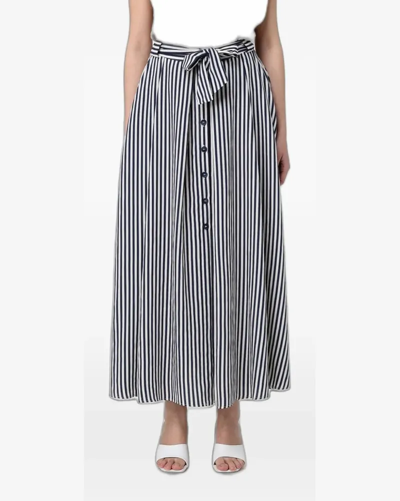 Hanita striped button-front maxi skirt - Blau Blau