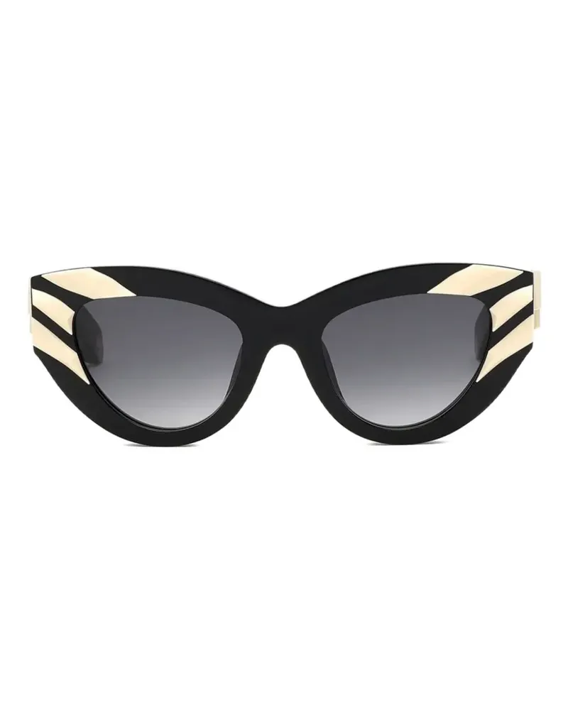 Roberto Cavalli tiger-motif cat-eye sunglasses - Schwarz Schwarz