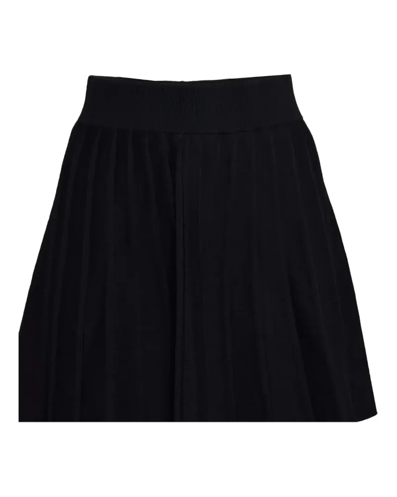 MC2 Saint Barth pleated knitted mini skirt - Schwarz Schwarz