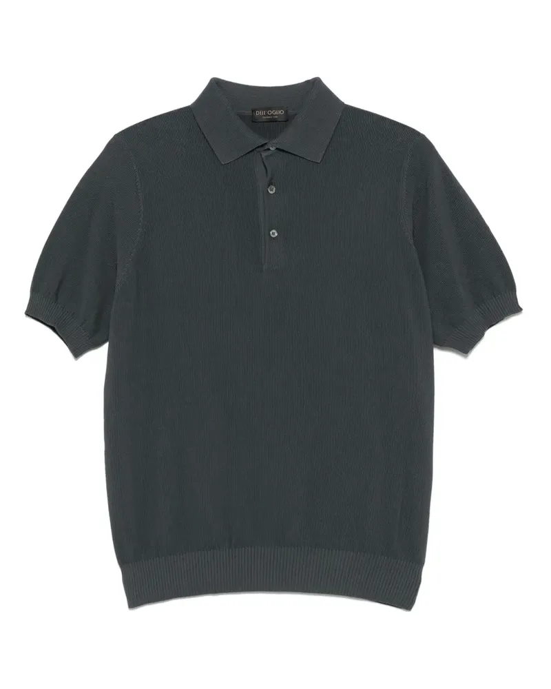 Dell'oglio Gestricktes Poloshirt - Grau Grau