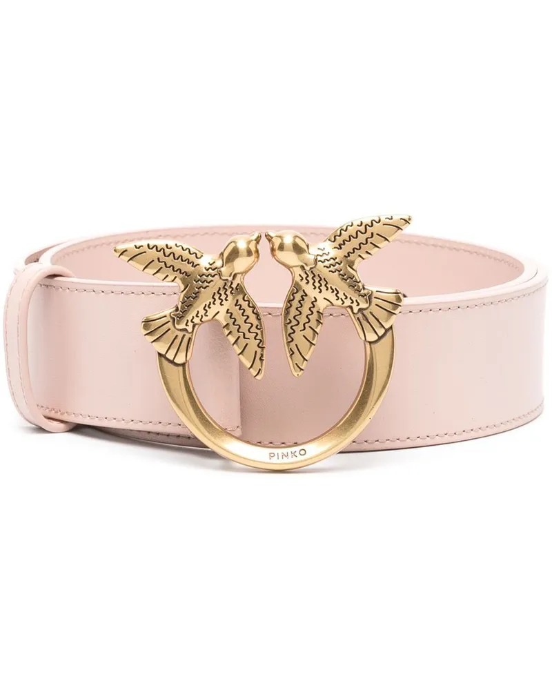 Pinko Gürtel mit Love Birds-Schnalle - Rosa Rosa
