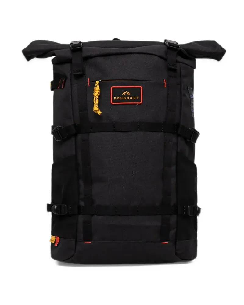 DOUGHNUT Paratrooper Happy Camper roll-top buckle-fastening backpack - Schwarz Schwarz