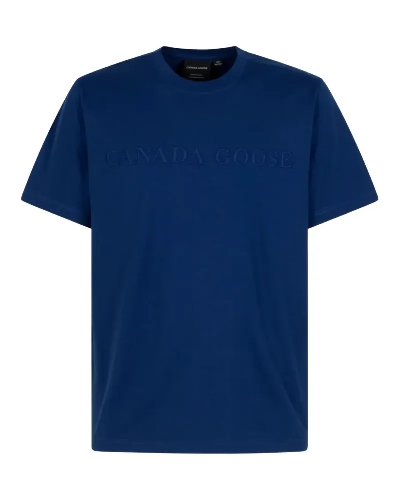 Canada Goose logo-embroidered cotton T-shirt - Blau Blau