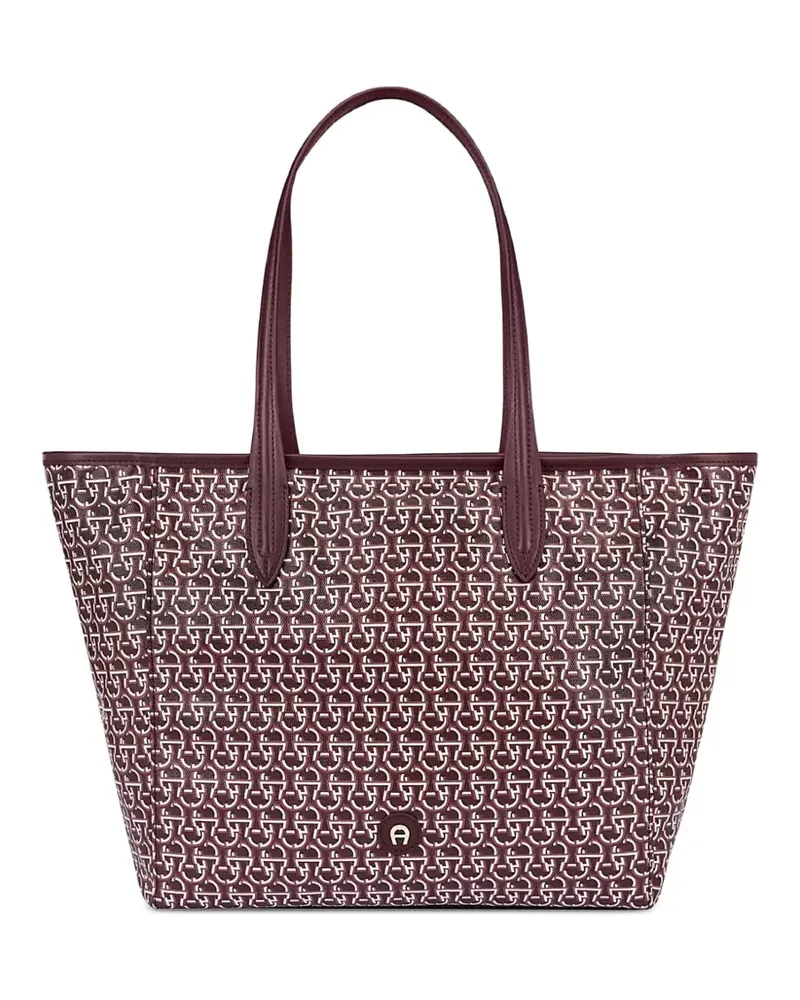 Aigner Mittelgroßer Portami Tote Bag mit Logo-Print - Rot Rot