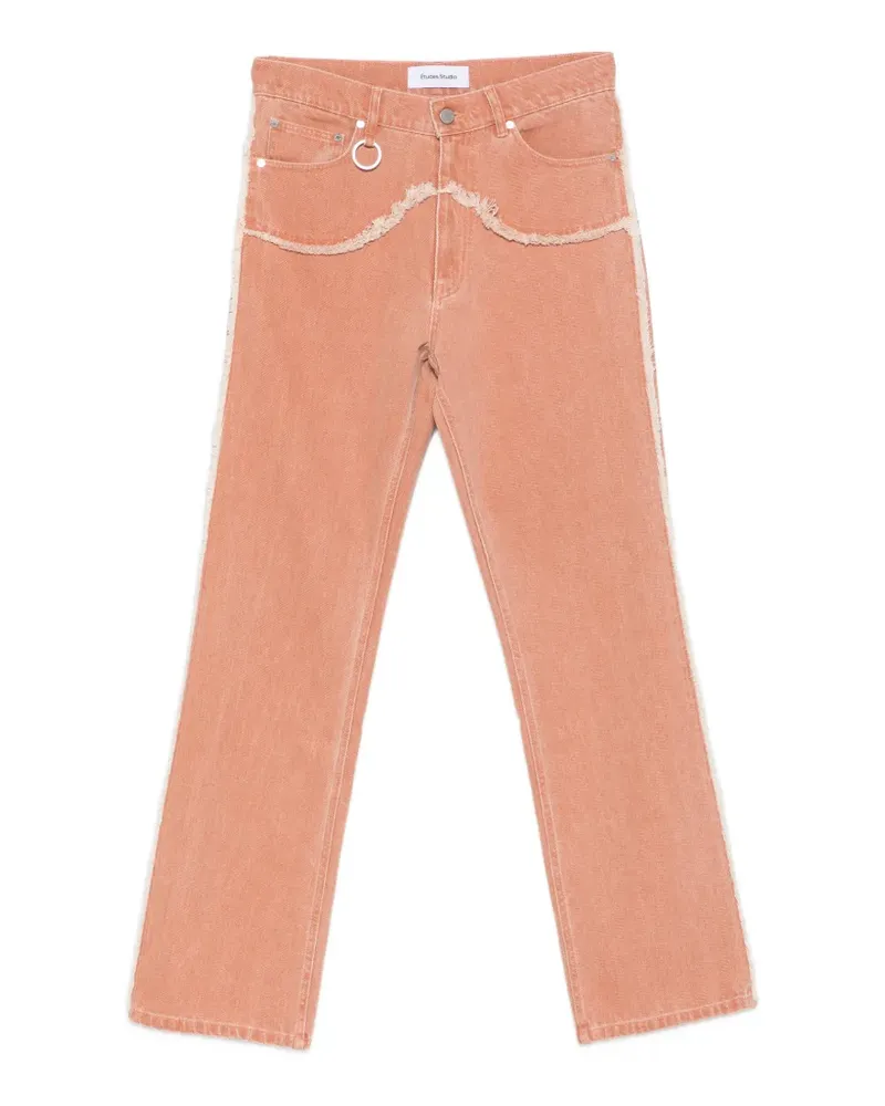 Études Studio frayed-edge bootcut jeans - Orange Orange