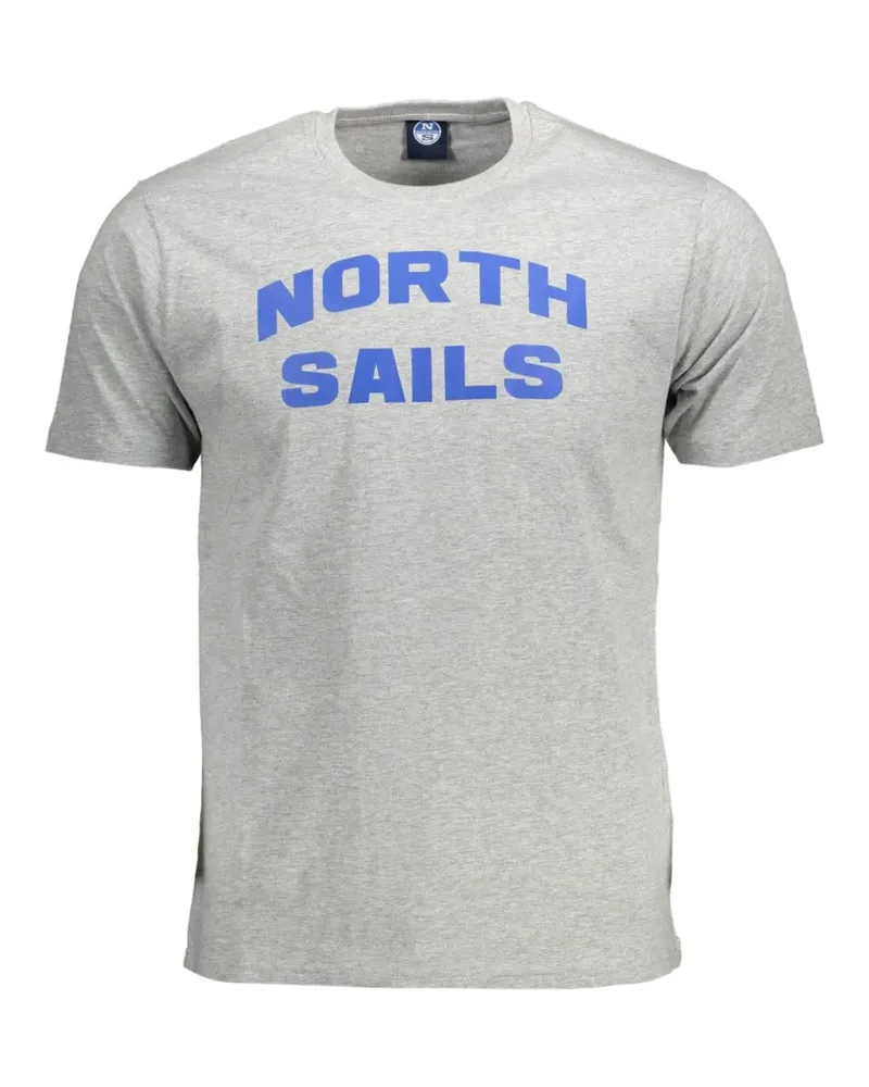 North Sails T-Shirt mit Logo-Print - Grau Grau