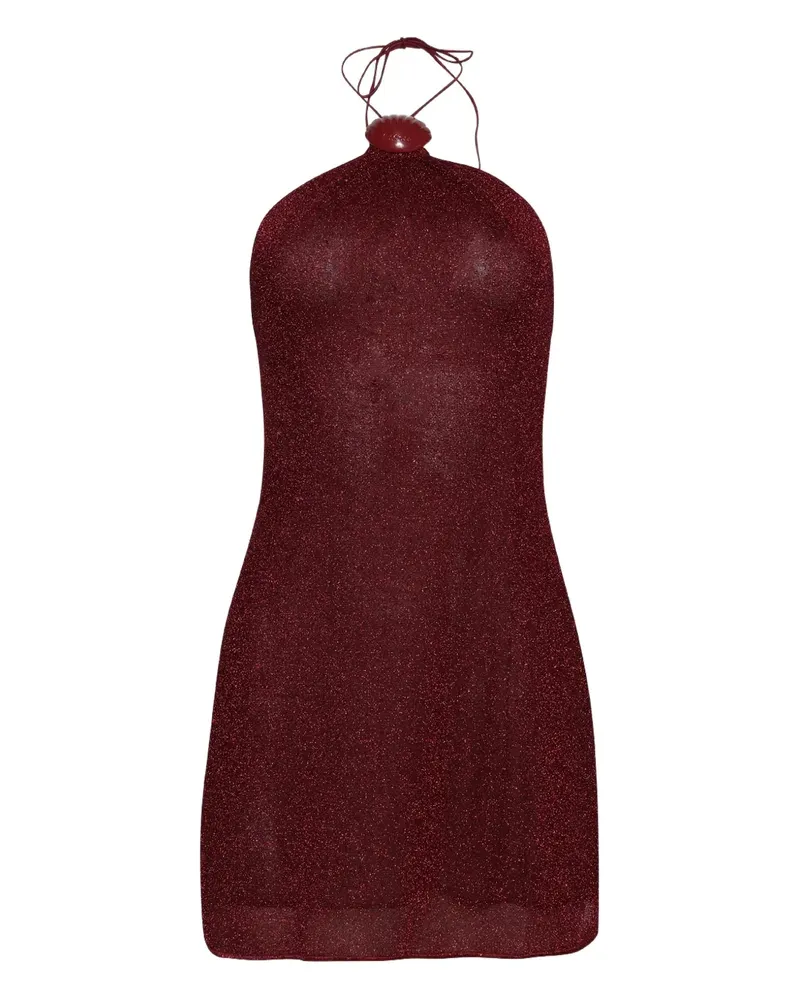 Oséree Lumiere Neckholder-Kleid - Rot Rot