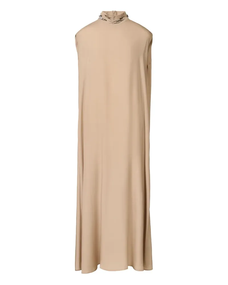 Fabiana Filippi Maxikleid mit Stehkragen - Nude Nude