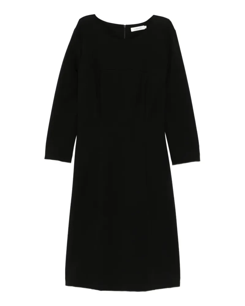 ANDIATA Langärmeliges Yonna Midikleid - Schwarz Schwarz