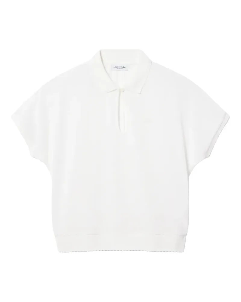 Lacoste Poloshirt mit Cut-Out - Weiß Weiß