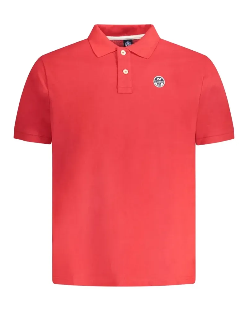 North Sails logo-embroidered cotton polo shirt - Rot Rot