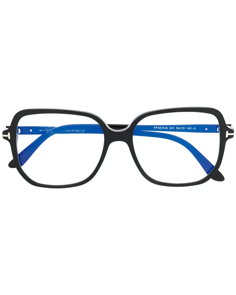 Tom Ford Brille mit eckigem Gestell - Schwarz Schwarz