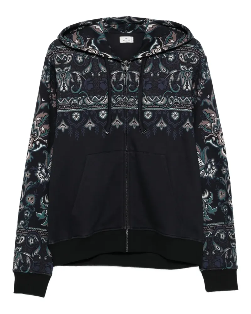 Etro Kapuzenjacke mit Paisleymuster - Blau Blau