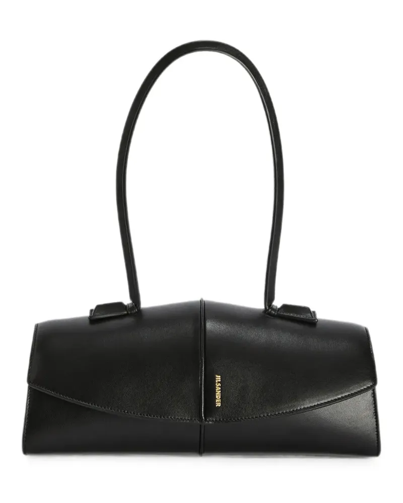 Jil Sander Linea Schultertasche aus Leder - Schwarz Schwarz