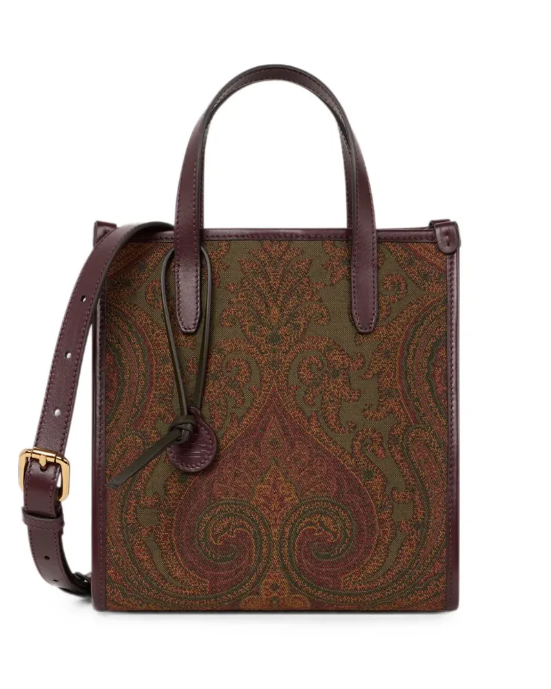 Etro small Love Trotter bag in jacquard fabric with Paisley motif - Grün Grün