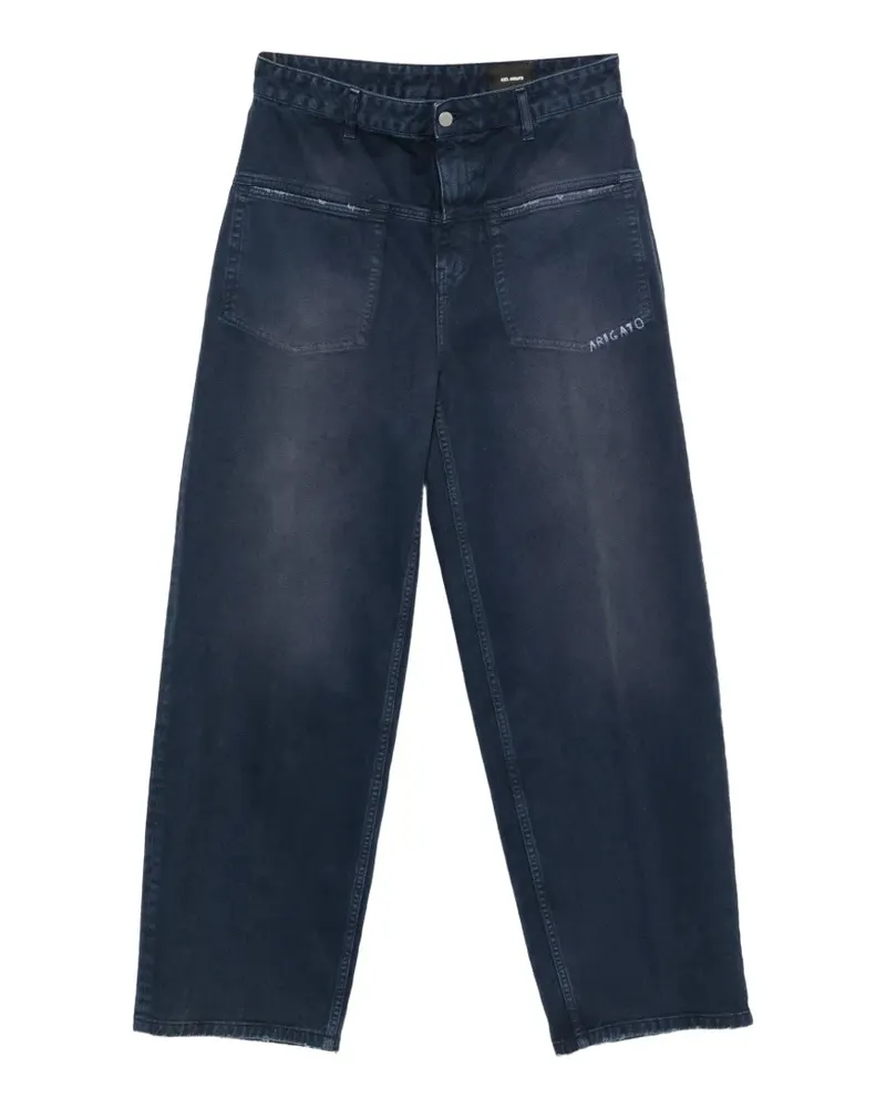 Axel Arigato Invert Wide-Leg-Jeans mit Logo-Stickerei - Blau Blau