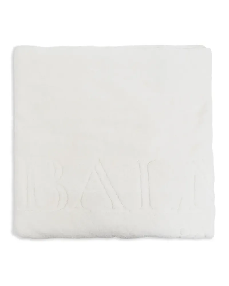 Balmain Badetuch aus Baumwolle (135cm x 100cm) - Weiß Weiß