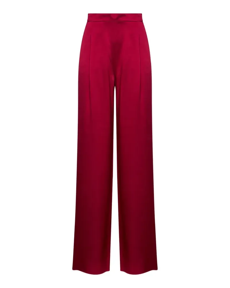 Max Mara Msealpaca satin-effect palazzo pants - Rot Rot