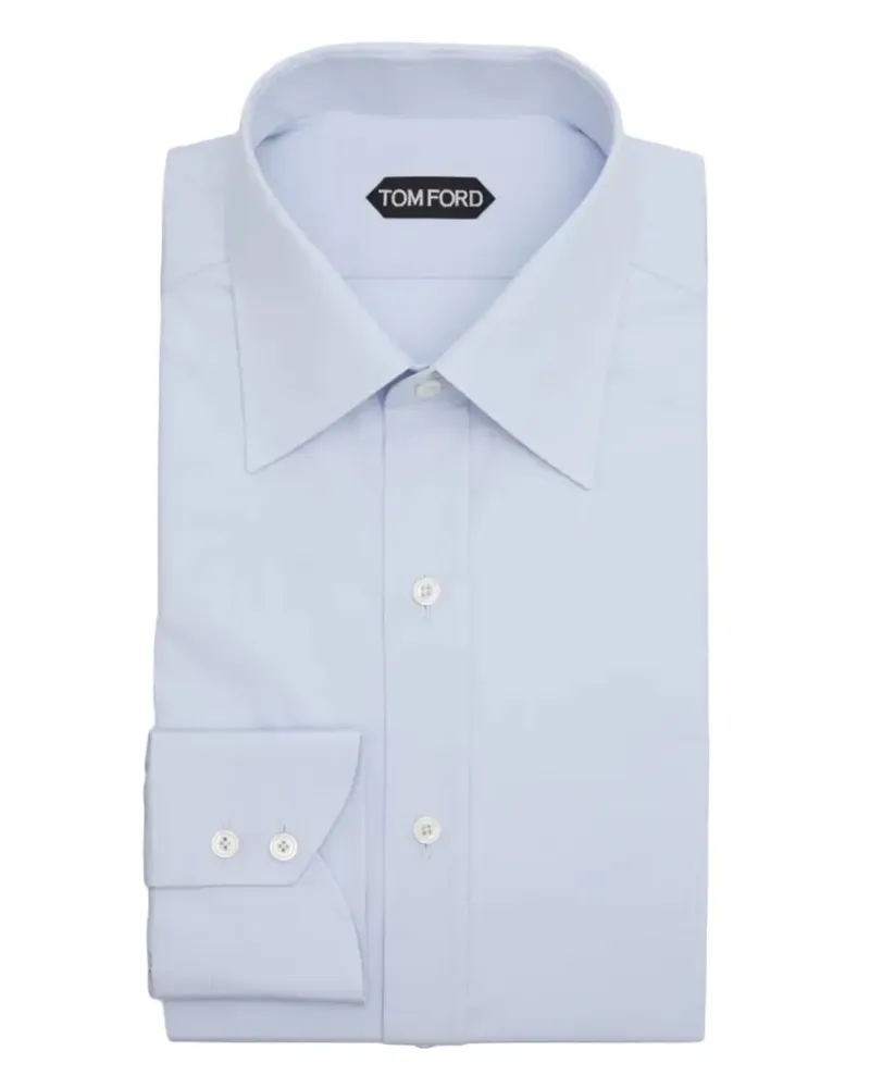 Tom Ford Hemd mit spitzem Kragen - Blau Blau
