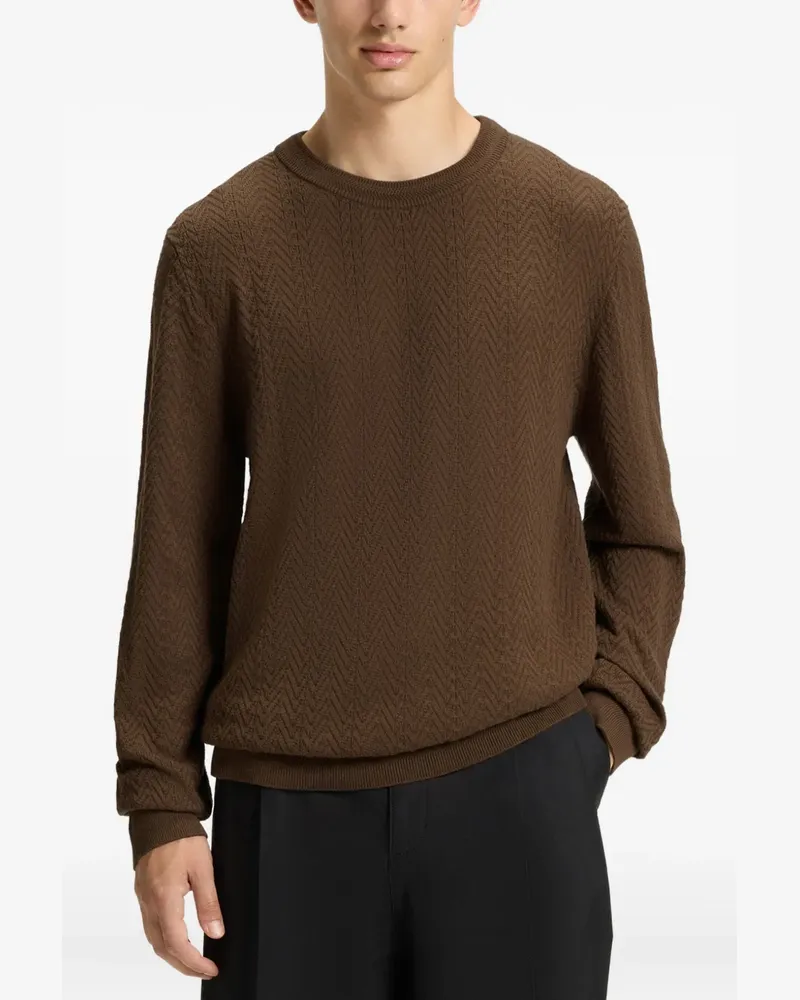 HUGO BOSS Strukturierte Sneakers - Braun Braun
