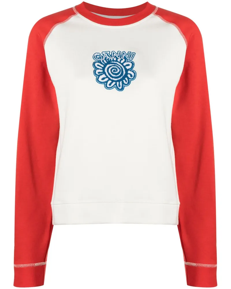 Ganni T-Shirt aus Bio-Baumwolle - Weiß Weiß