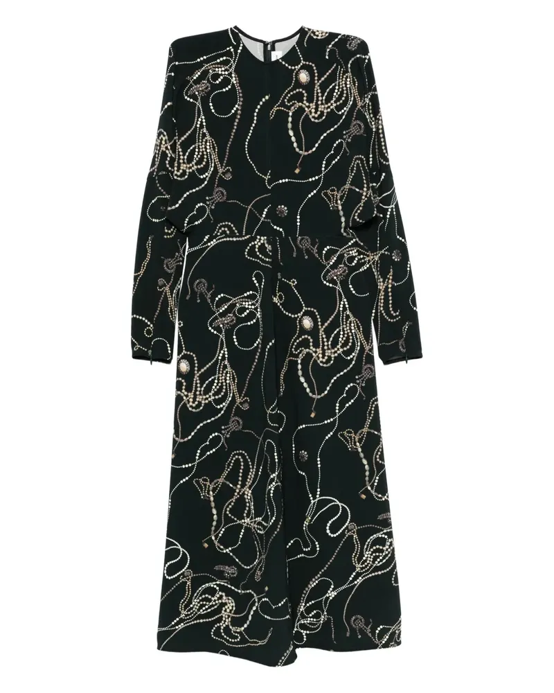 Victoria Beckham Langärmeliges Kleid - Schwarz Schwarz