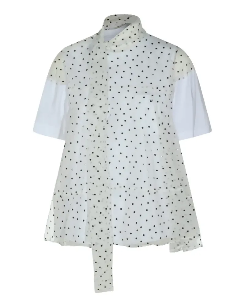 Sacai polka dot-pattern blouse - Weiß Weiß