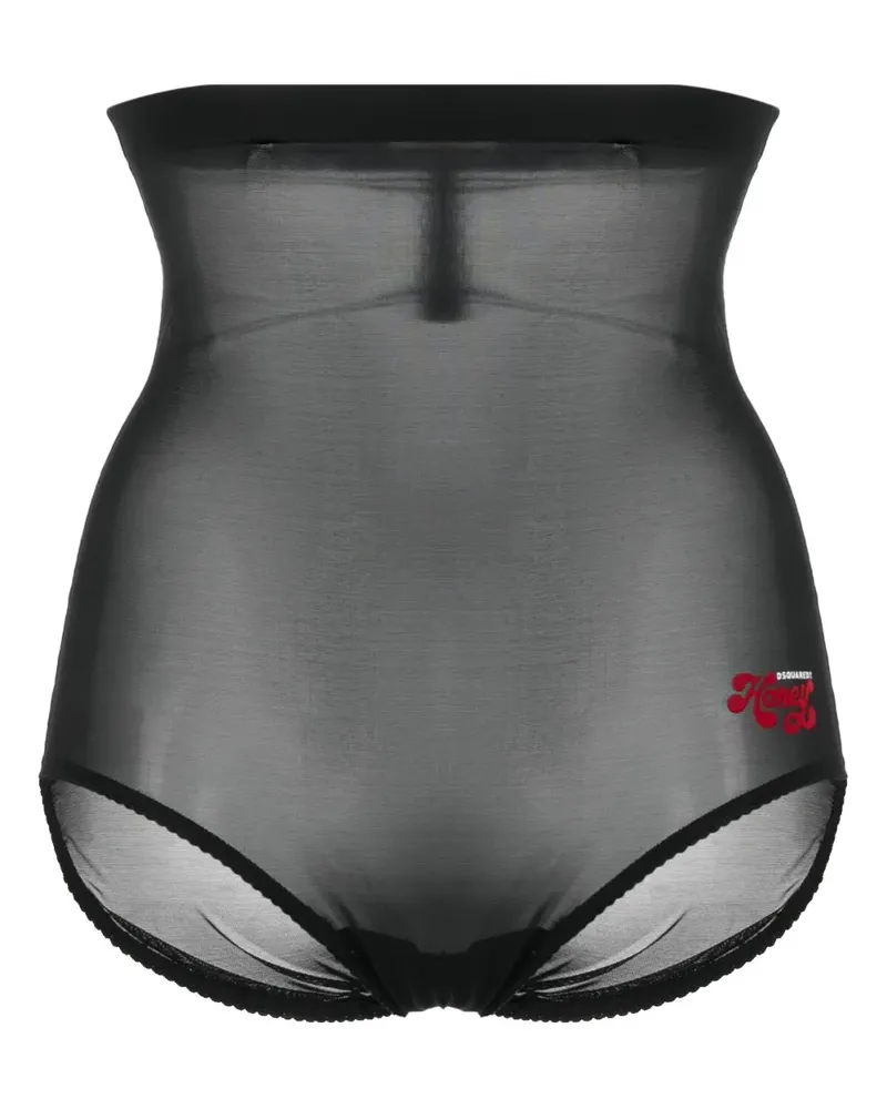 Dsquared2 Slip mit Slogan-Print - Schwarz Schwarz