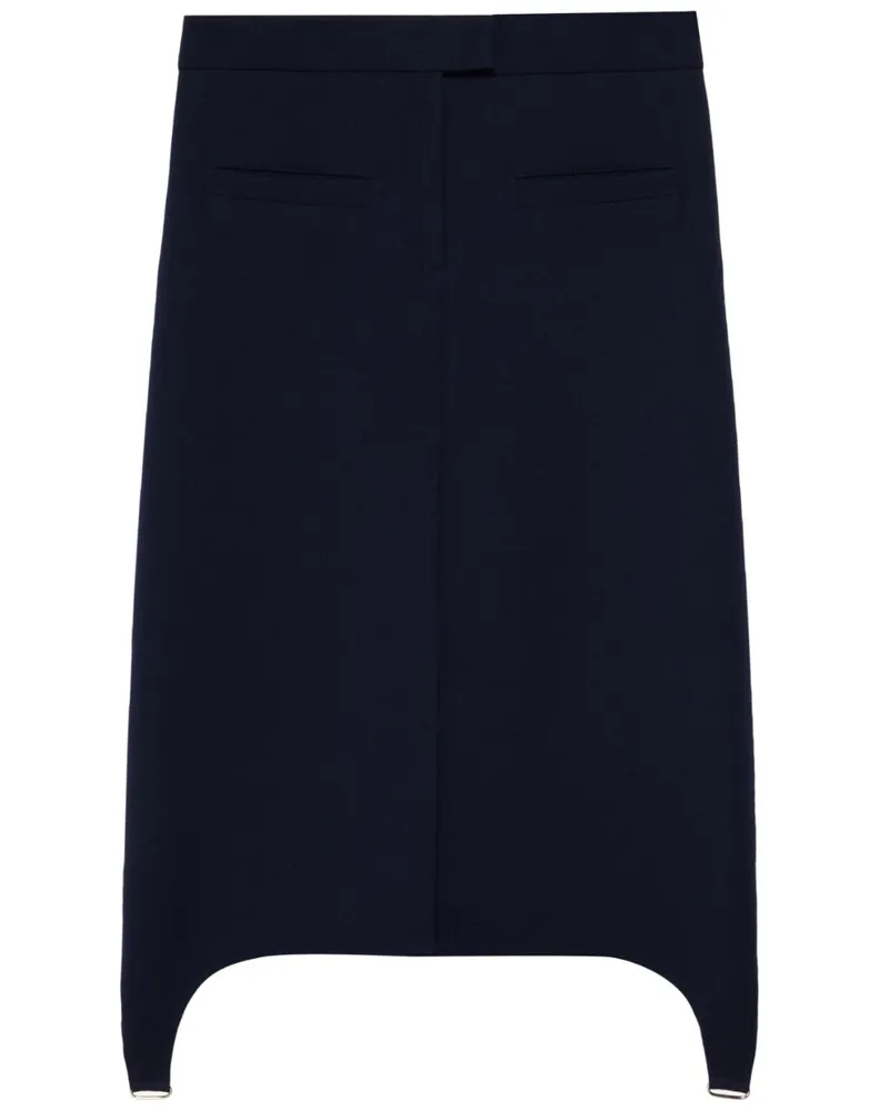 Courrèges Midirock mit Strumpfhalter-Detail - Schwarz Schwarz