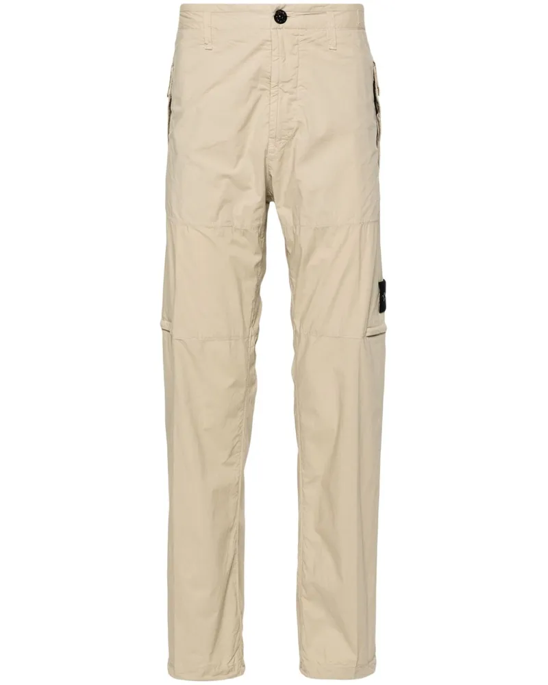Stone Island Tapered-Hose mit Kompass-Patch - Nude Nude