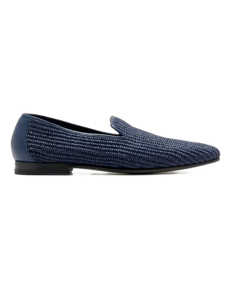 Manolo Blahnik Mario woven loafers - Blau Blau