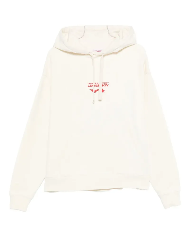 Charles Jeffrey Loverboy logo-embroidered hoodie - Nude Nude