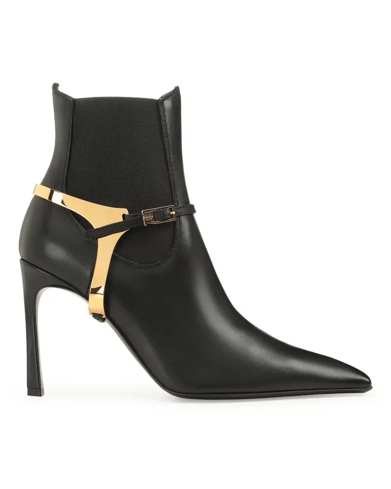 Sergio Rossi Spur Stiefeletten mit Schnalle - Schwarz Schwarz