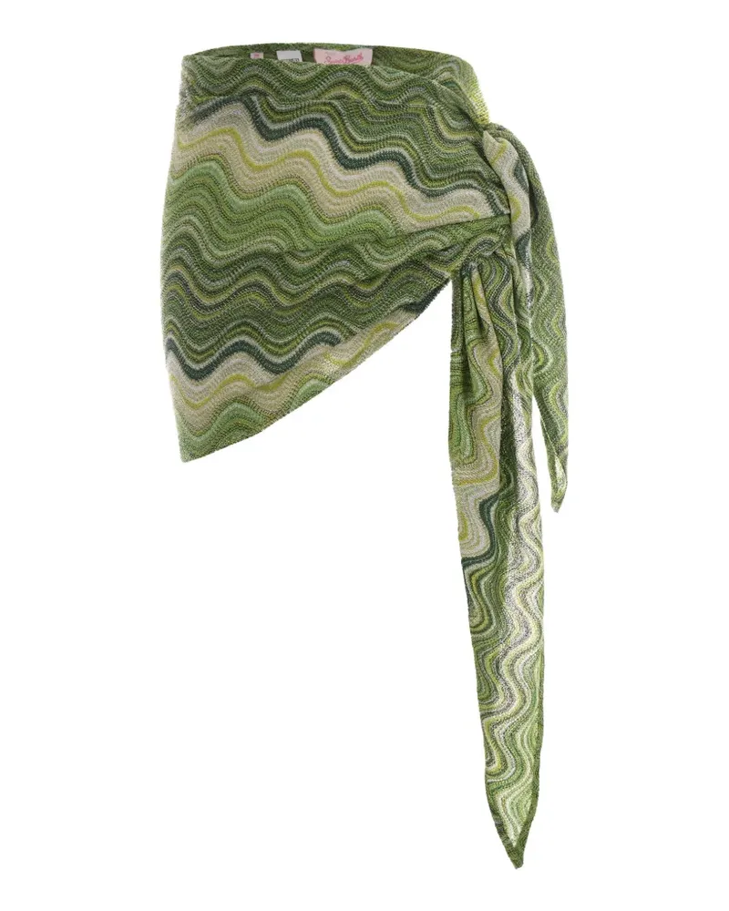 MC2 Saint Barth Sery wave-pattern pareo - Grün Grün
