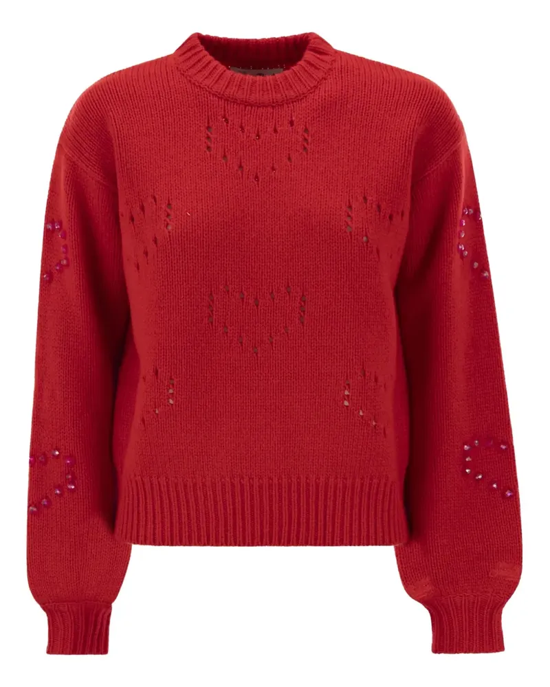 MC2 Saint Barth Danya Pullover mit Herzmotiv - Rot Rot