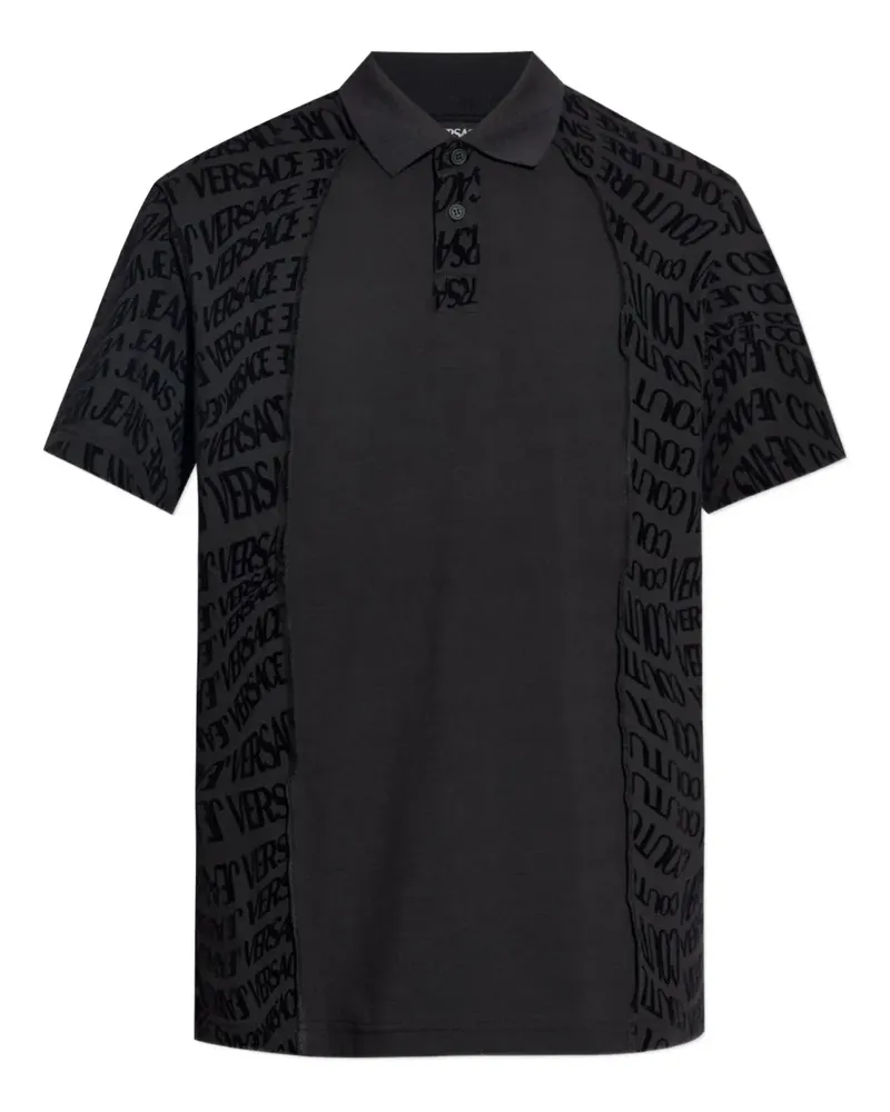 Versace Jeans Poloshirt mit Logo - Schwarz Schwarz