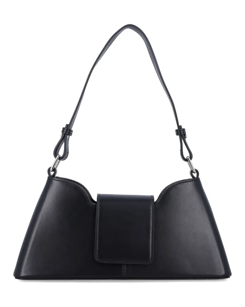 Justine Clenquet Marla Schultertasche mit Klappendetail - Schwarz Schwarz