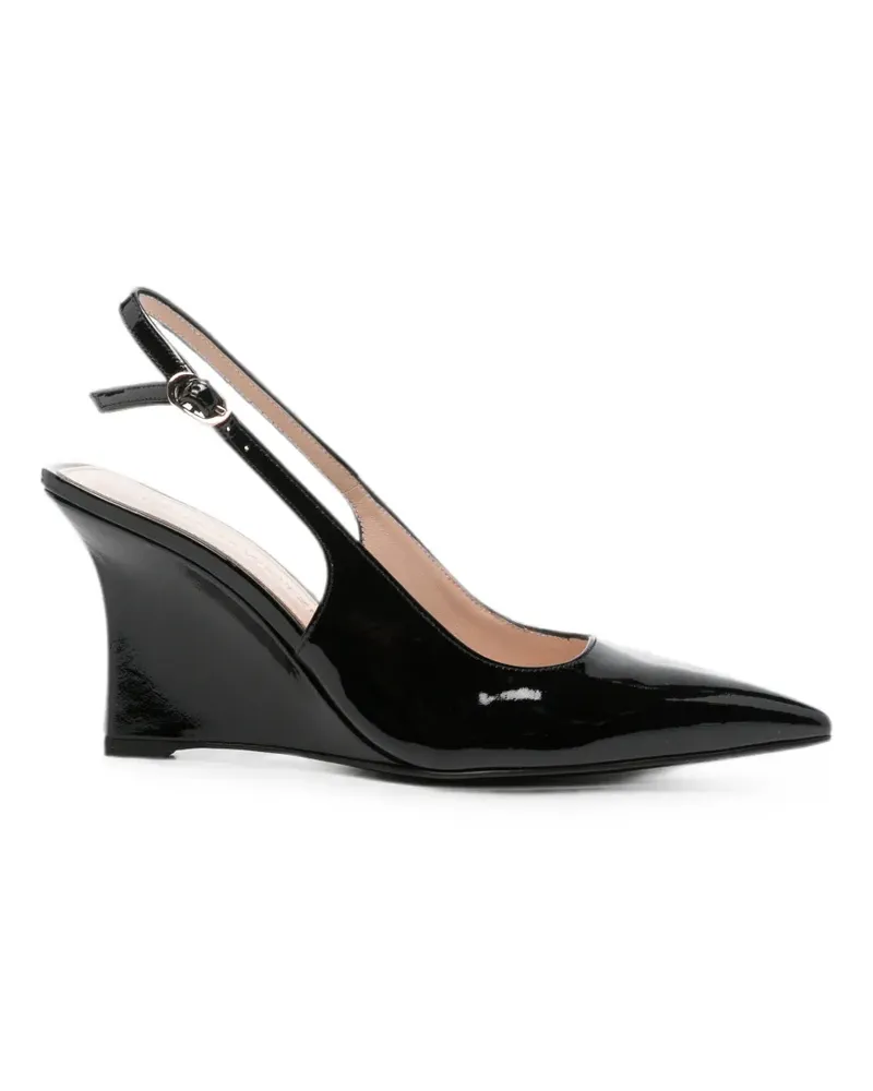 Stuart Weitzman Vinnie slingback wedge pumps - Schwarz Schwarz
