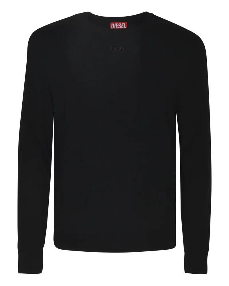 Diesel K-Vieri Pullover mit Logo-Stickerei - Schwarz Schwarz