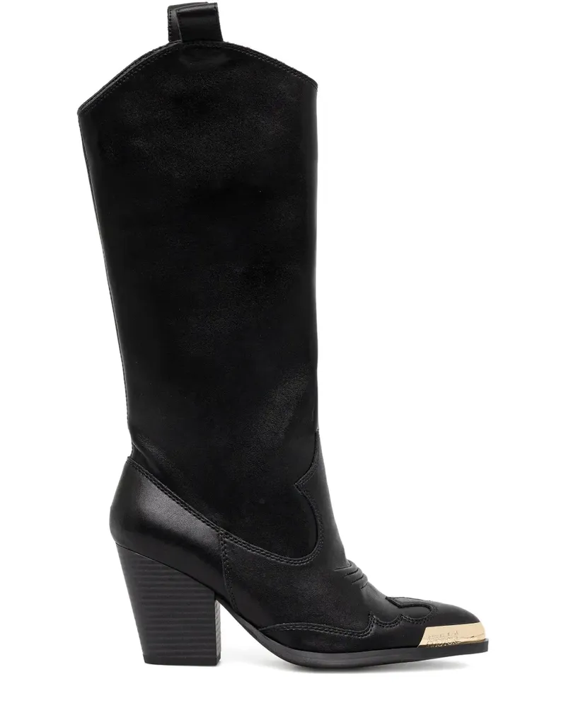 Versace Jeans Stiefel mit spitzer Kappe 80mm - Schwarz Schwarz