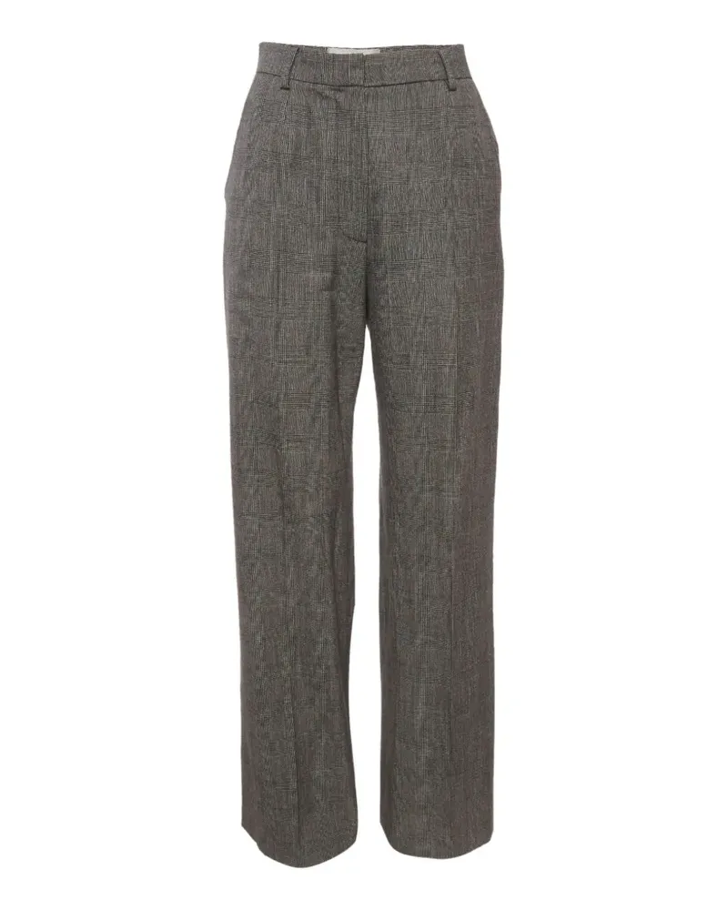 Max Mara Glen plaid-pattern trousers - Grau Grau