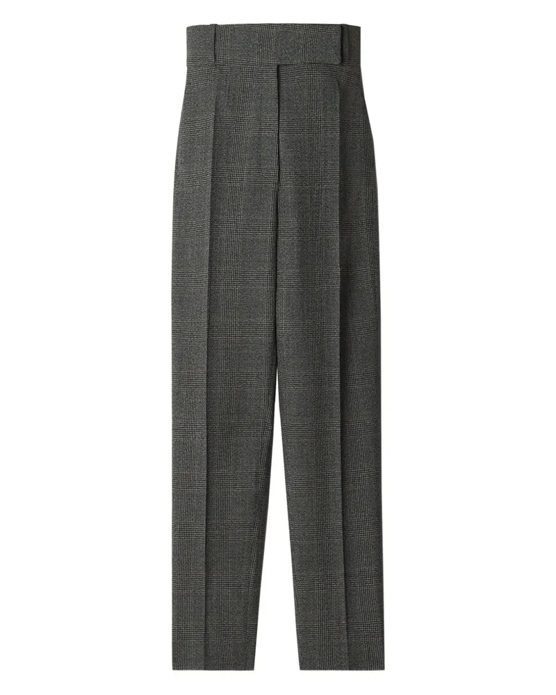 Lanvin Karierte Hose mit hohem Bund - Grau Grau