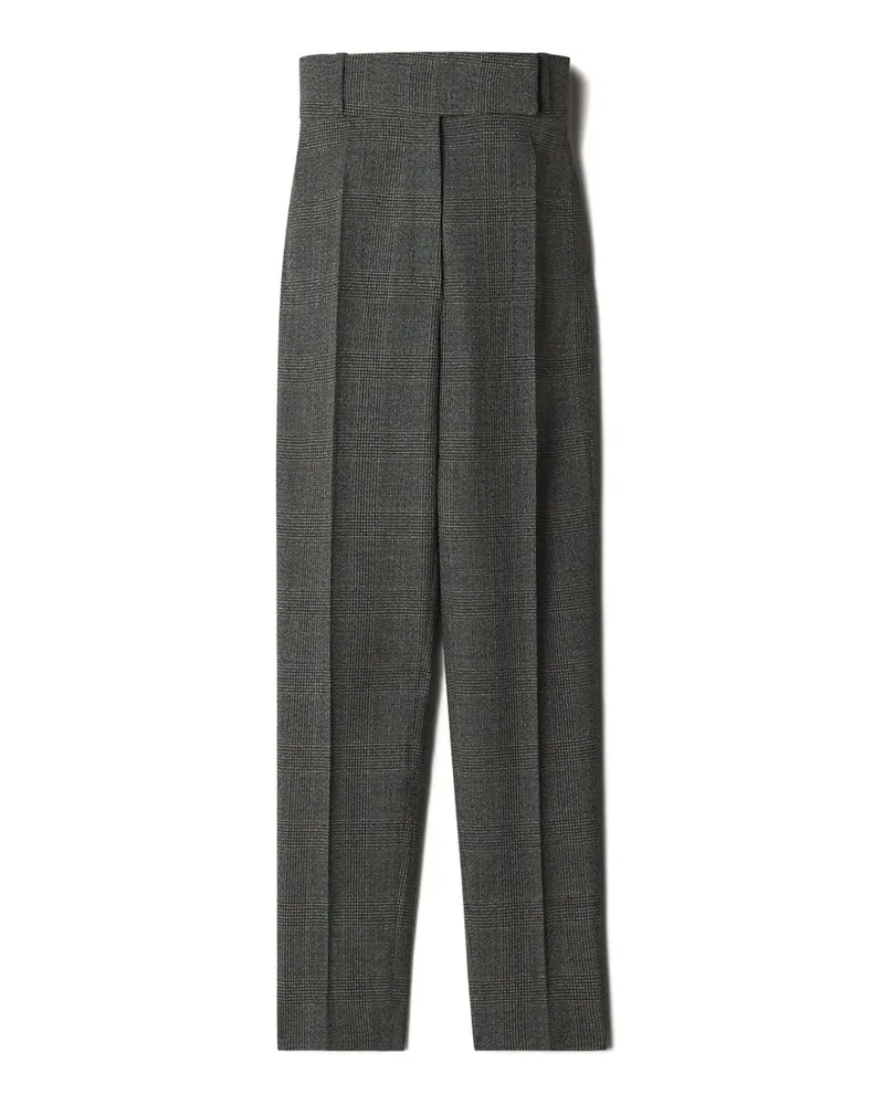 Lanvin Karierte Hose mit hohem Bund - Grau Grau