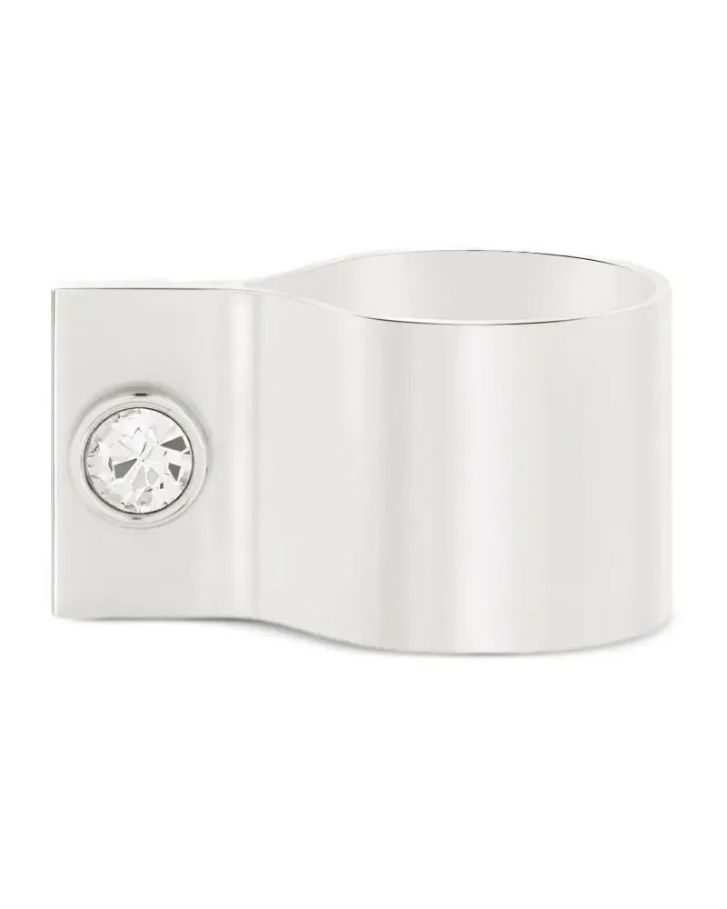 Courrèges Fold Ring mit Strass - Silber Silber
