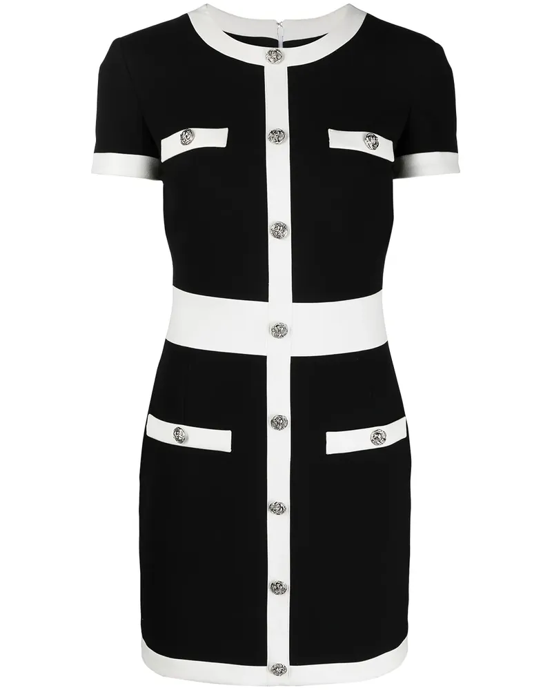 Philipp Plein Minikleid mit Kontrastdetails - Schwarz Schwarz