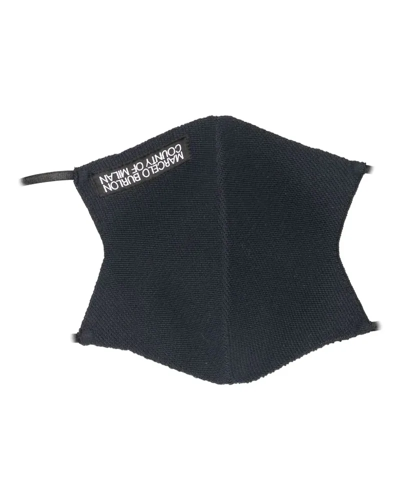 Marcelo Burlon | County of Milan logo patch face mask - Schwarz Schwarz