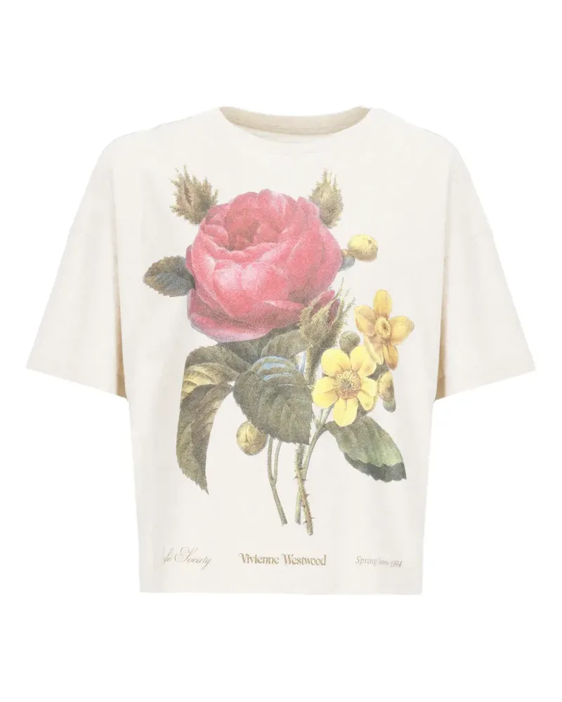 Vivienne Westwood T-Shirt mit Blumen-Print - Nude Nude