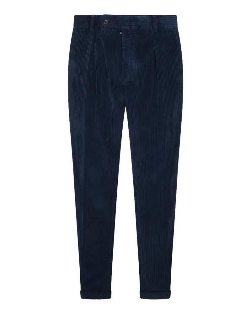 Berwich corduroy pleated trousers - Blau Blau