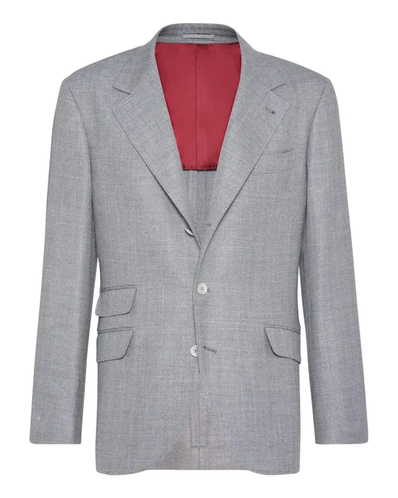 Brunello Cucinelli single-breasted blazer - Grau Grau