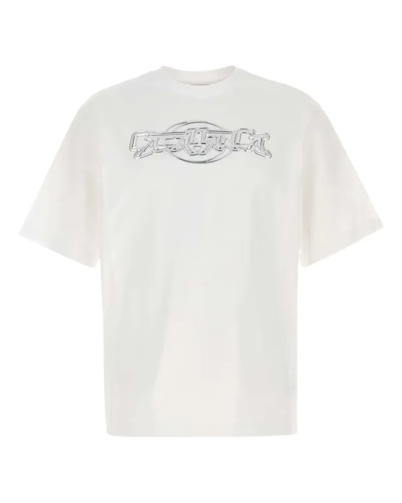 Casablanca Paris T-Shirt mit Logo - Weiß Weiß